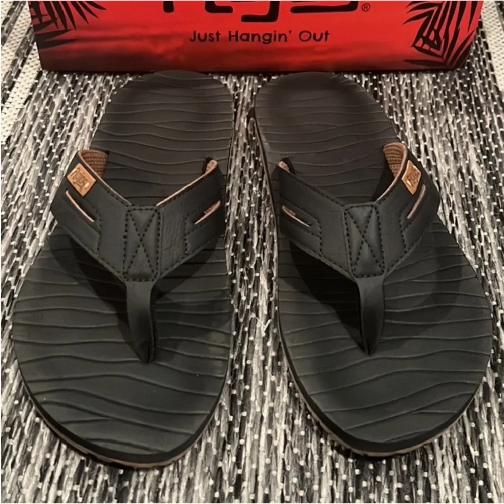 Authentic Flojos mens designer flip flops sandals sz 11